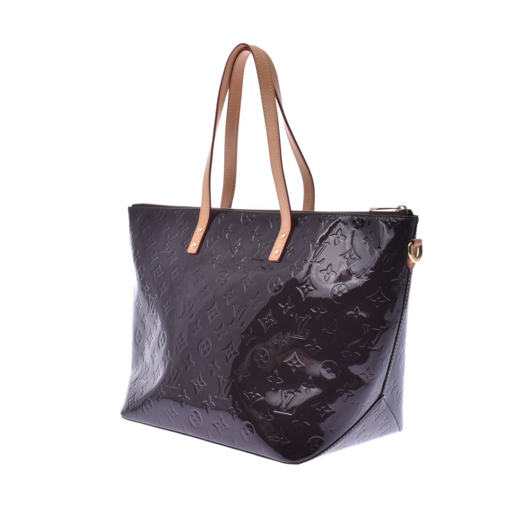 Louis Vuitton Tote Amaranth Bellevue Purple Bag Vernis Handbag